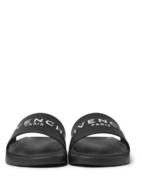 schwarze Gummi Sandalen von Givenchy