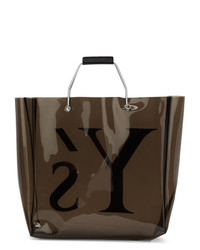 schwarze Gummi Shopper Tasche von Ys