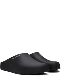 schwarze Gummi Slipper von Balenciaga