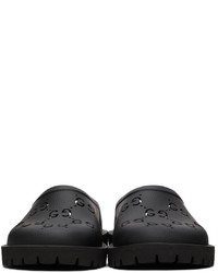 schwarze Gummi Slipper von Gucci