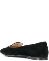 schwarze Gummi Slipper von Tod's