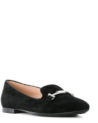 schwarze Gummi Slipper von Tod's