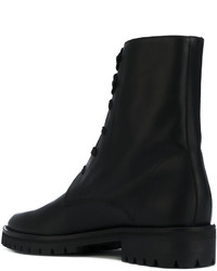 schwarze Gummi Stiefel von Ann Demeulemeester