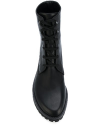 schwarze Gummi Stiefel von Ann Demeulemeester