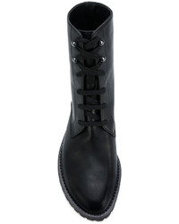 schwarze Gummi Stiefel von Ann Demeulemeester