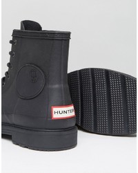 schwarze Gummi Stiefel von Hunter