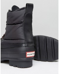 schwarze Gummi Stiefel von Hunter
