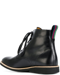 schwarze Gummi Stiefel von Paul Smith