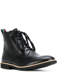 schwarze Gummi Stiefel von Paul Smith