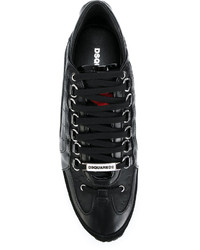 schwarze Gummi Turnschuhe von Dsquared2