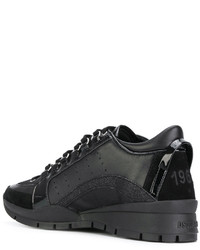 schwarze Gummi Turnschuhe von Dsquared2