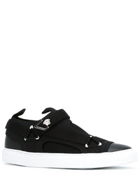 schwarze Gummi Turnschuhe von Versace