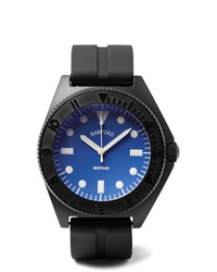 schwarze Gummi Uhr von Bamford Watch Department