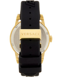schwarze Gummi Uhr von Versace