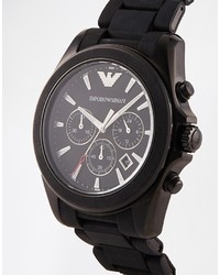 schwarze Gummi Uhr von Emporio Armani