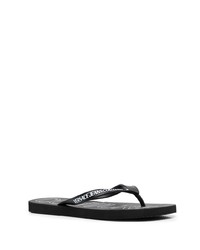 schwarze Gummi Zehensandalen von VERSACE JEANS COUTURE