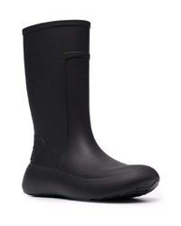 schwarze Gummistiefel von Salvatore Ferragamo