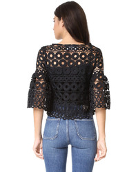 schwarze Häkel Bluse von Style Mafia