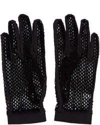 schwarze Handschuhe von MM6 MAISON MARGIELA