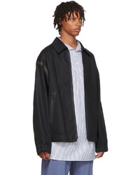 schwarze Harrington-Jacke von Dries Van Noten