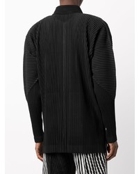 schwarze Harrington-Jacke von Homme Plissé Issey Miyake