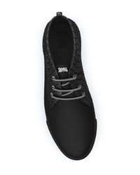 schwarze hohe Sneakers aus Leder mit Schlangenmuster von Swear