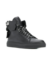 schwarze hohe Sneakers aus Leder von Buscemi