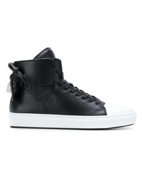 schwarze hohe Sneakers aus Leder von Buscemi