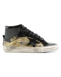 schwarze hohe Sneakers aus Leder von Golden Goose Deluxe Brand