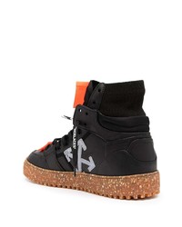 schwarze hohe Sneakers aus Leder von Off-White