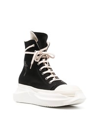 schwarze hohe Sneakers aus Leder von Rick Owens DRKSHDW