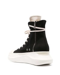 schwarze hohe Sneakers aus Leder von Rick Owens DRKSHDW