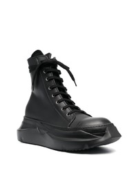 schwarze hohe Sneakers aus Leder von Rick Owens DRKSHDW