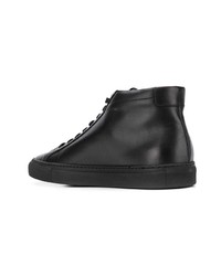 schwarze hohe Sneakers aus Leder von Common Projects