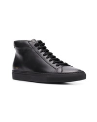 schwarze hohe Sneakers aus Leder von Common Projects