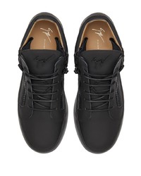 schwarze hohe Sneakers aus Leder von Giuseppe Zanotti