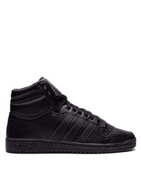 schwarze hohe Sneakers aus Leder von adidas