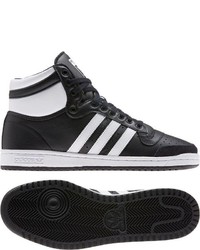 schwarze hohe Sneakers aus Leder von adidas Originals