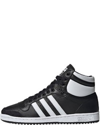 schwarze hohe Sneakers aus Leder von adidas Originals