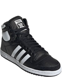 schwarze hohe Sneakers aus Leder von adidas Originals