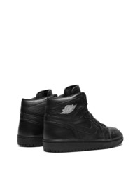 schwarze hohe Sneakers aus Leder von Jordan