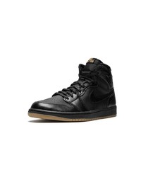 schwarze hohe Sneakers aus Leder von Jordan