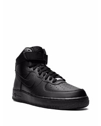 schwarze hohe Sneakers aus Leder von Nike