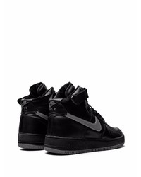 schwarze hohe Sneakers aus Leder von Nike