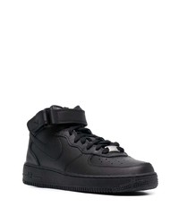 schwarze hohe Sneakers aus Leder von Nike