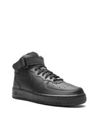 schwarze hohe Sneakers aus Leder von Nike