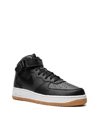 schwarze hohe Sneakers aus Leder von Nike