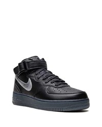 schwarze hohe Sneakers aus Leder von Nike