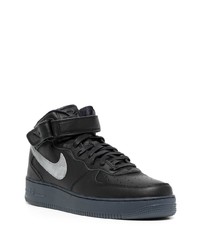 schwarze hohe Sneakers aus Leder von Nike