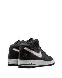 schwarze hohe Sneakers aus Leder von Nike